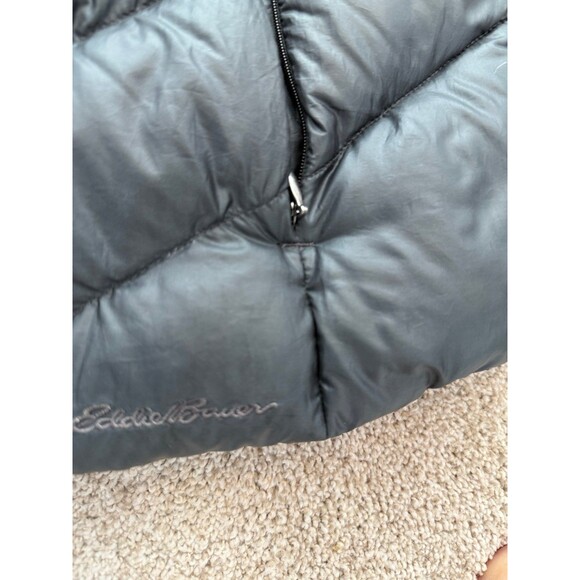 Eddie Bauer Down Puffer Vest EB 650 Women’s Size XS Charcoal Gray Cozy - Picture 7 of 9